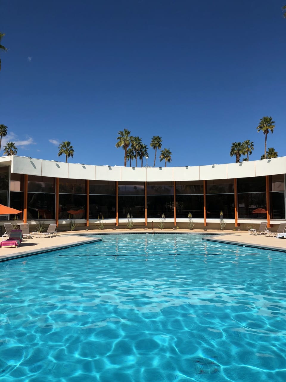 Enjoy an afternoon swim at the champagne cork shaped pool.