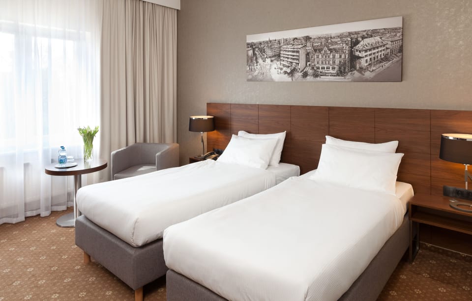 Business Twin Room | Desk, iron/ironing board, free WiFi, bed sheets