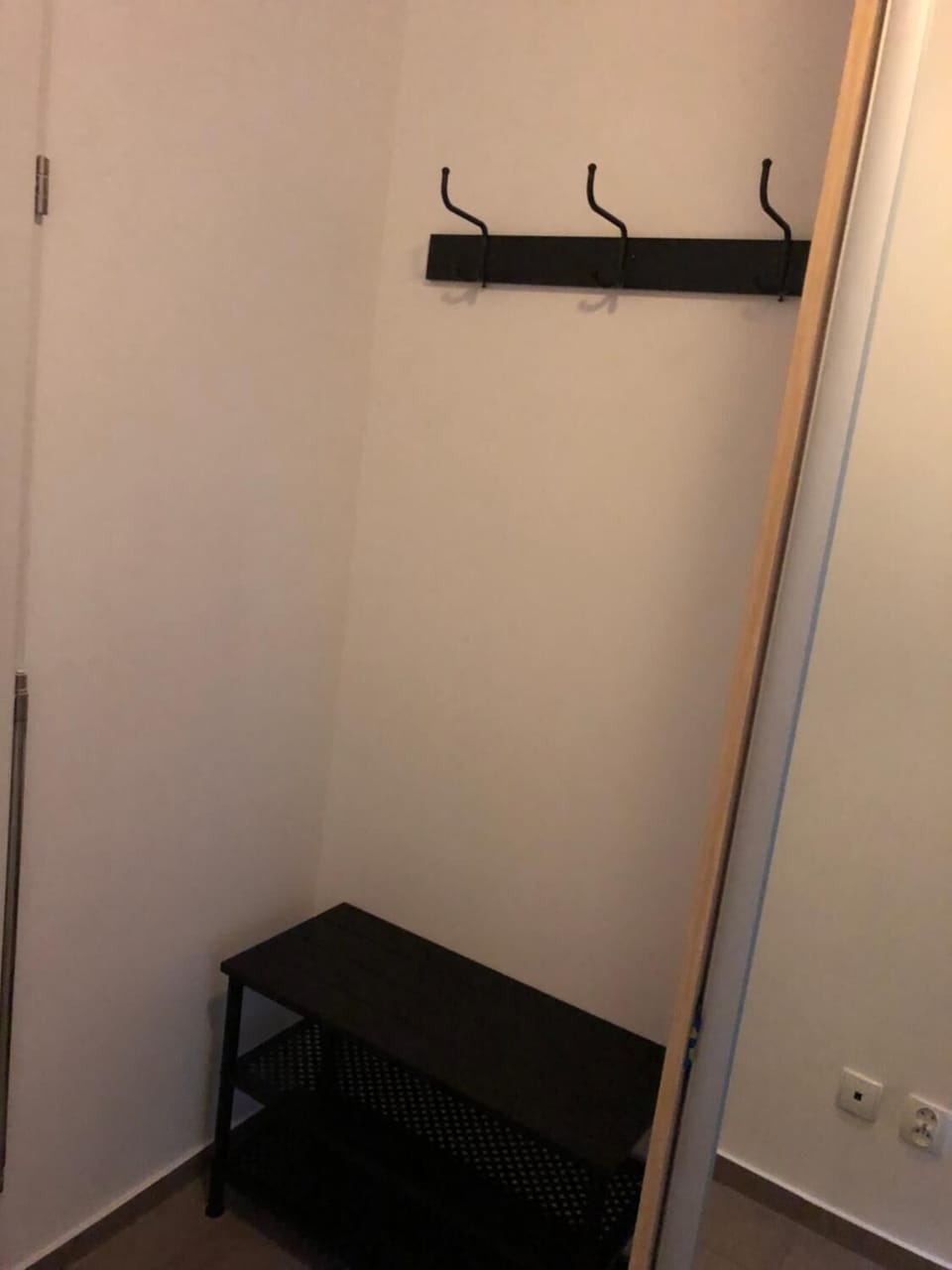 2 bedrooms, blackout drapes, soundproofing, iron/ironing board