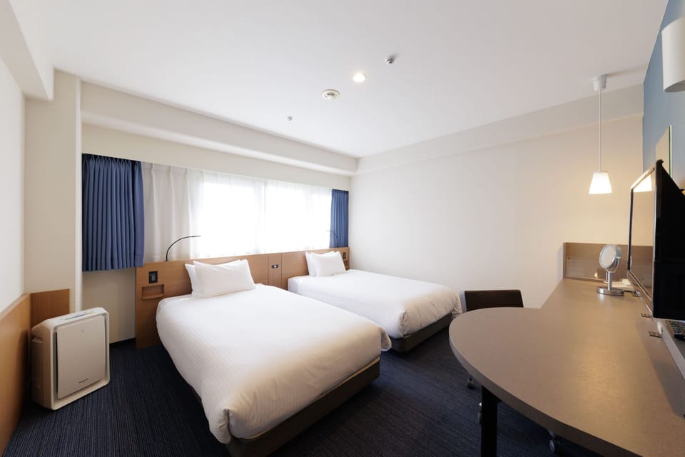 Twin Room, Non Smoking (Free shuttle from Shin Osaka station) | Premium bedding, desk, blackout drapes, iron/ironing board