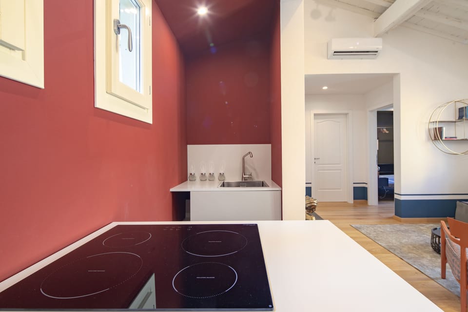 Romantic Apartment, 2 Bedrooms | Private kitchen | Full-size fridge, oven, stovetop, espresso maker