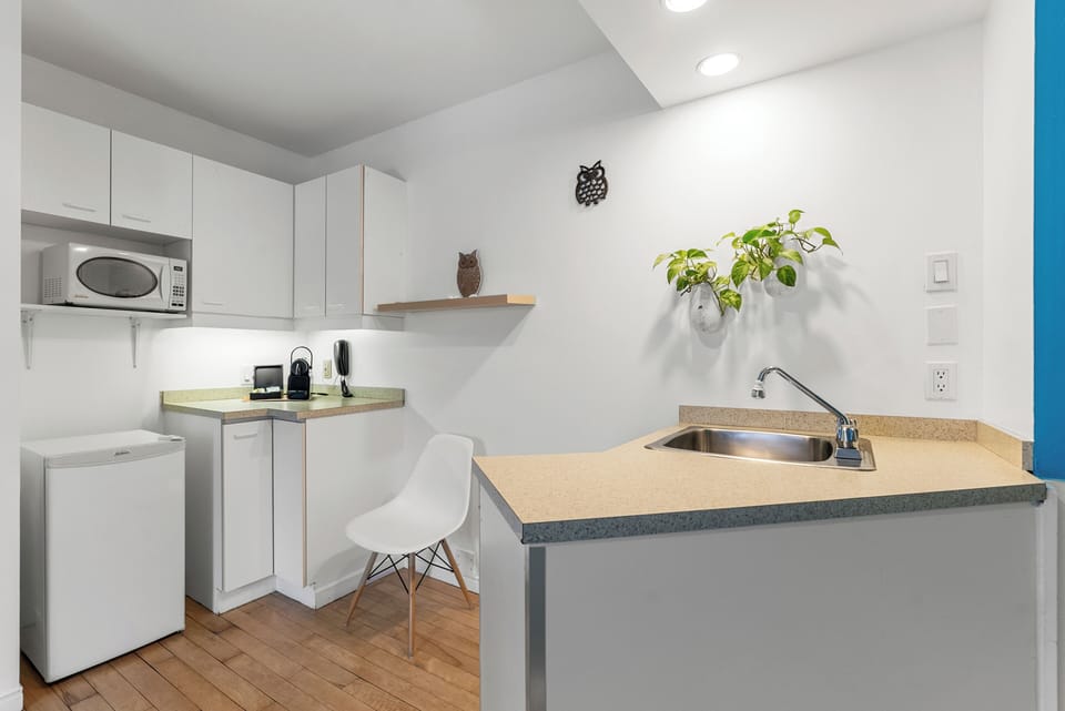 Comfort Studio | Private kitchen | Espresso maker, shared fridge, shared microwave