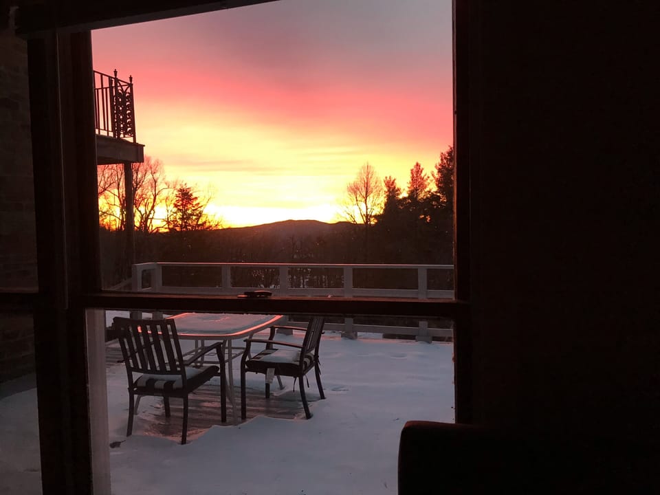 Sunrise view from inside the guest suite!