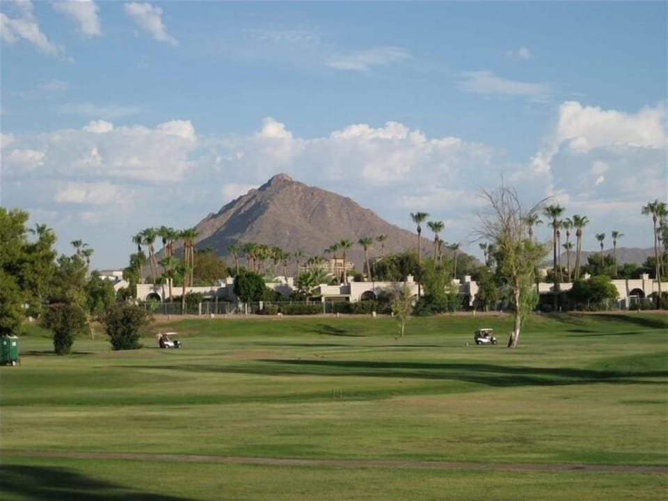 Continental Golf Course and Camelback mountain outside your balcony