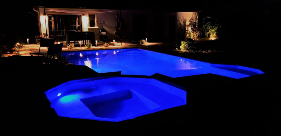 Pool View at Night