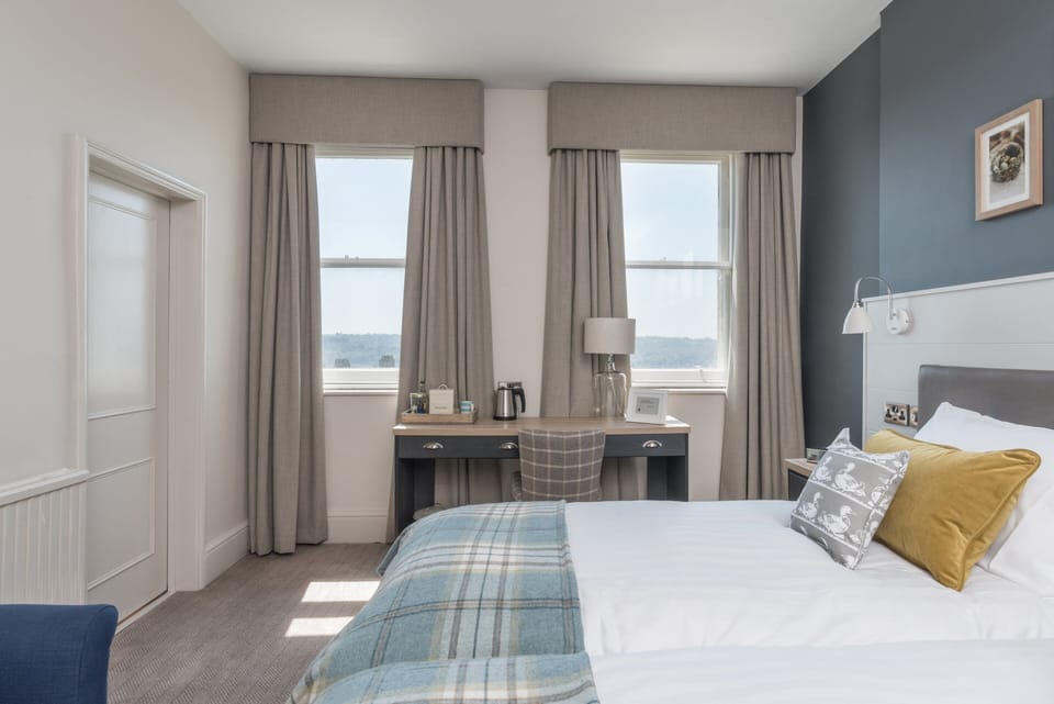 Desk, blackout drapes, iron/ironing board, free WiFi