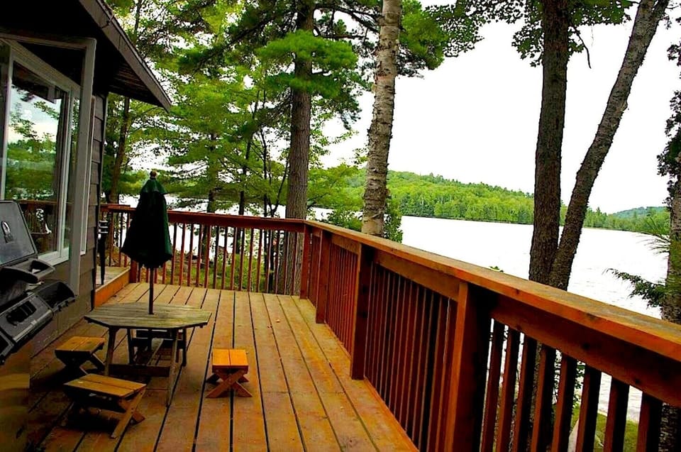 BBQ on deck with the lake view