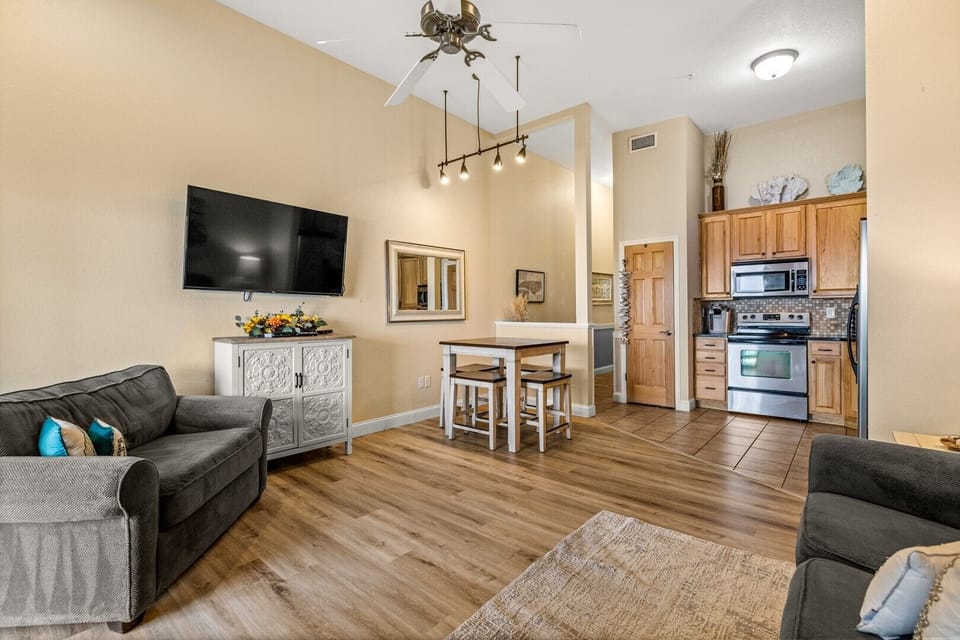 Dining room and kitchen