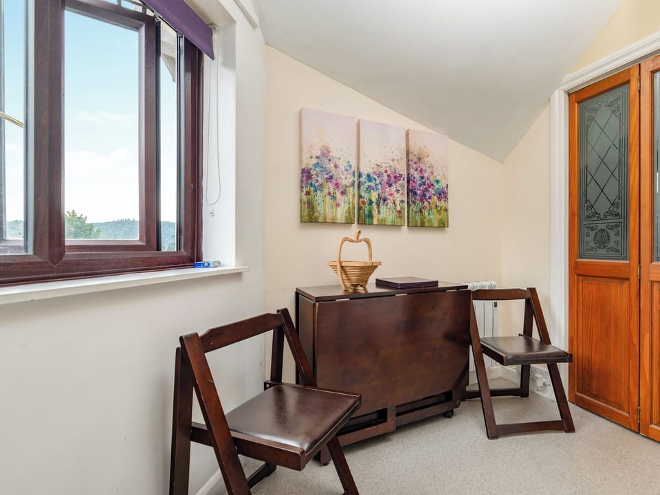 The Stable Loft kitchen views over fells | The Stable Loft - The Stables Apartments, Bowness on Windermere