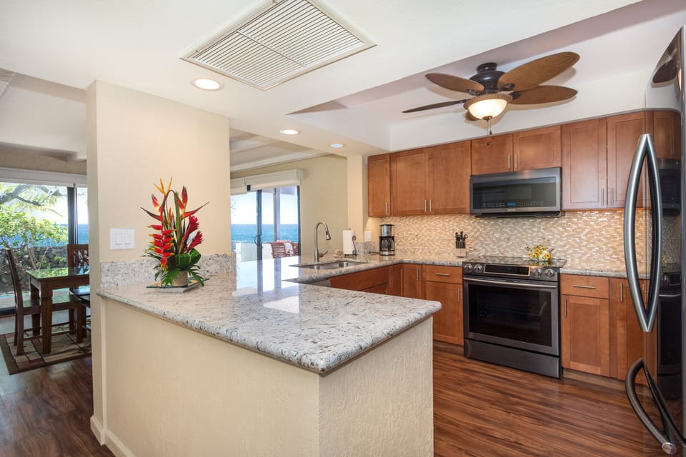 Enjoy your renovated kitchen with new high end appliances.