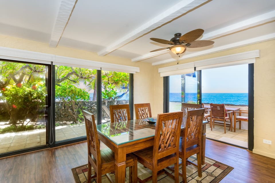 Hand made and carved dinning set with a view that will take your breath away.