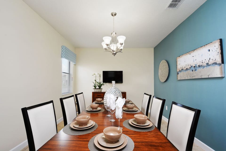 front view of dinning room at The Retreat at ChampionsGate