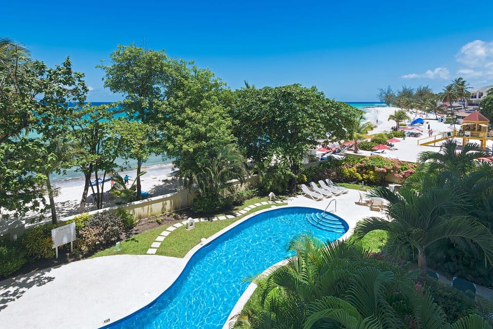 Sapphire Beach 205 - Views over pool onto beach
