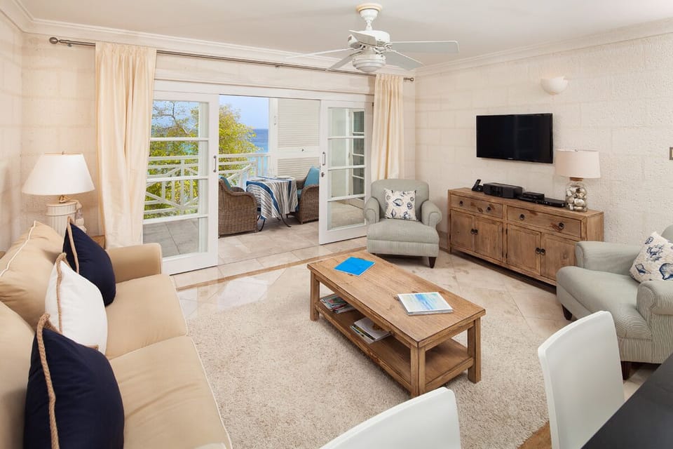 Ocean views from the living area