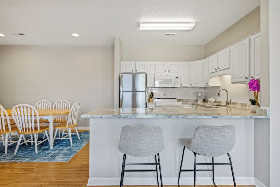Kitchen Counter and Dining Area