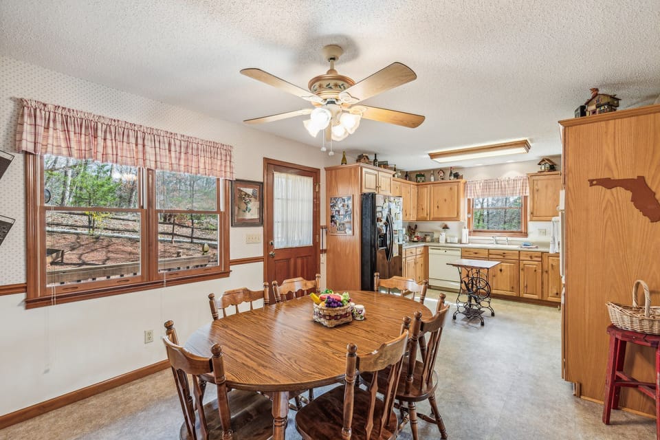 Dining and kitchen