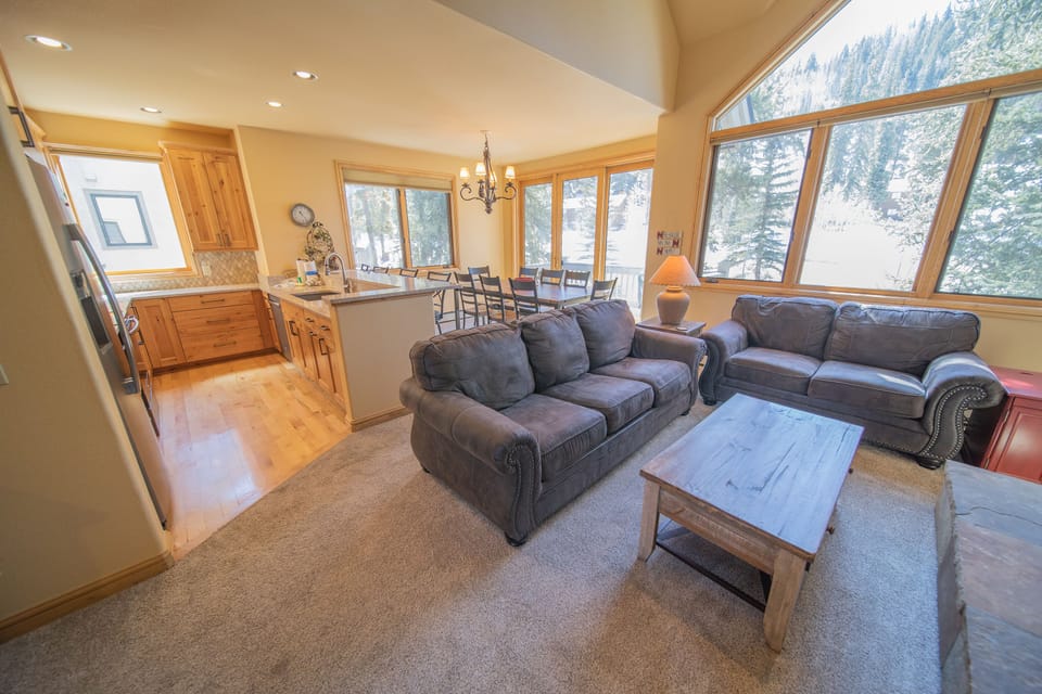 Vaulted ceilings bring in the natural light