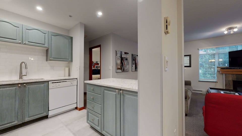 Kitchen to living area