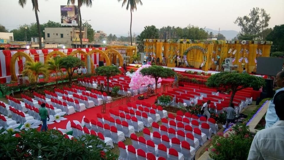 Outdoor banquet area