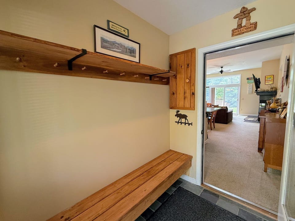 Convenient mud room offers storage space for footwear, outerwear and outdoor gear in all 4 seasons!