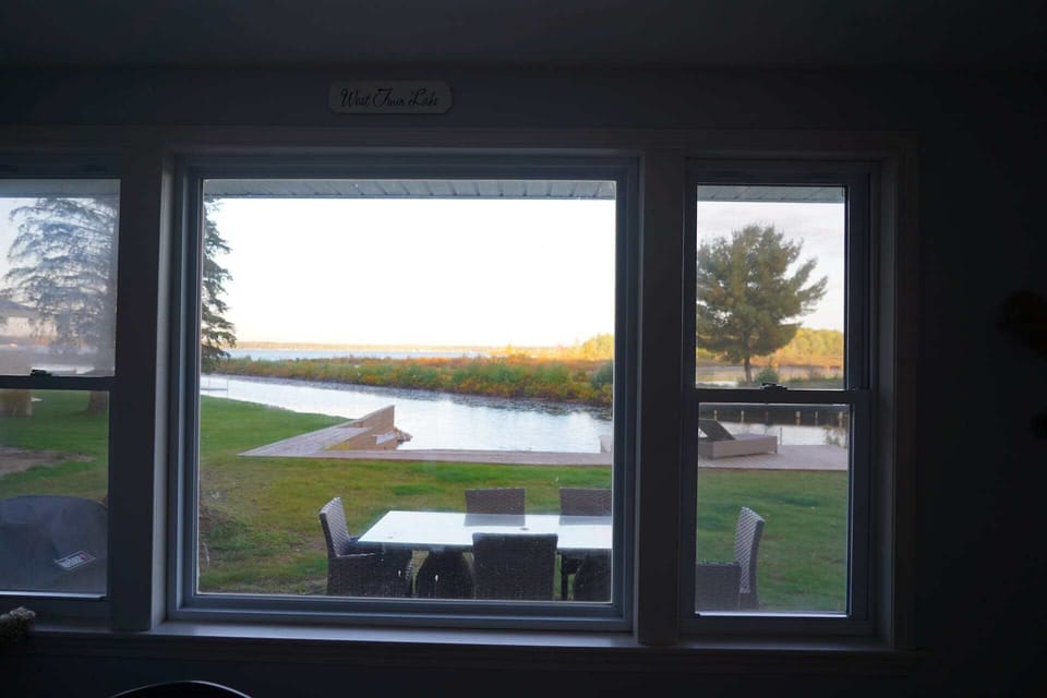 View of canal from the kitchen