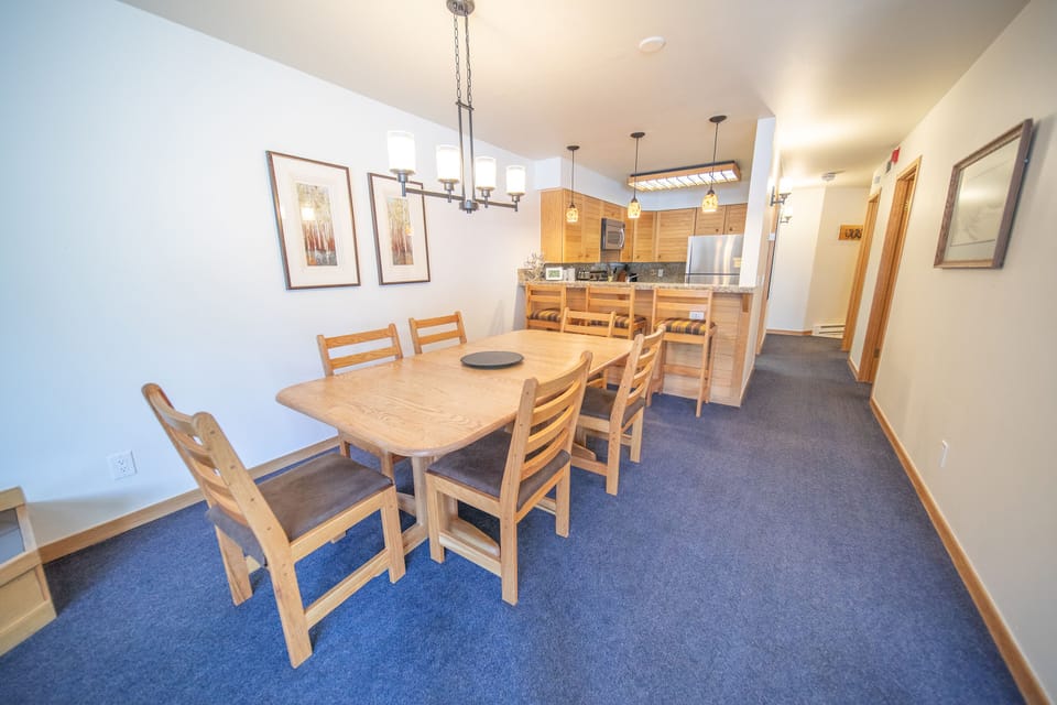 Large dining table for memorable vacation meals!