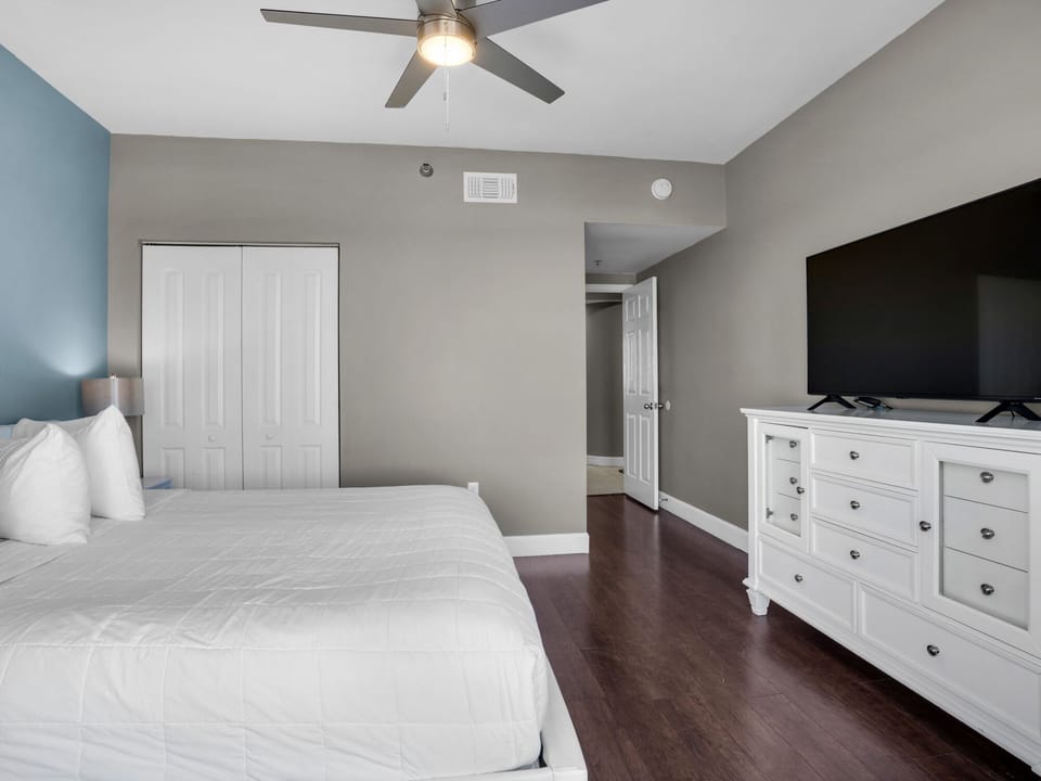 Guest Bedroom #1 with King Bed and Flat Screen TV