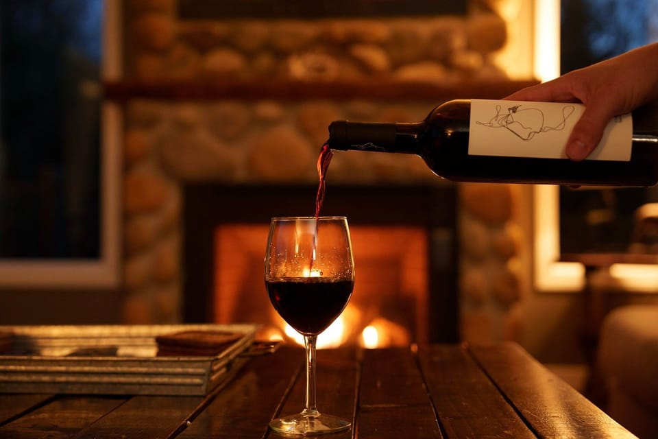 A convenient gas fireplace makes for a very cozy evening