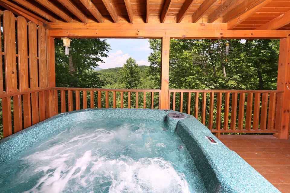 Hot Tub on Private Back Deck