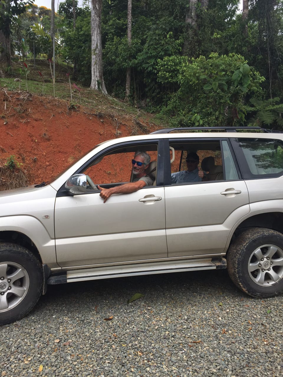 Our Toyota Prado turbo diesel with new tires
( Seats 8) can be rented