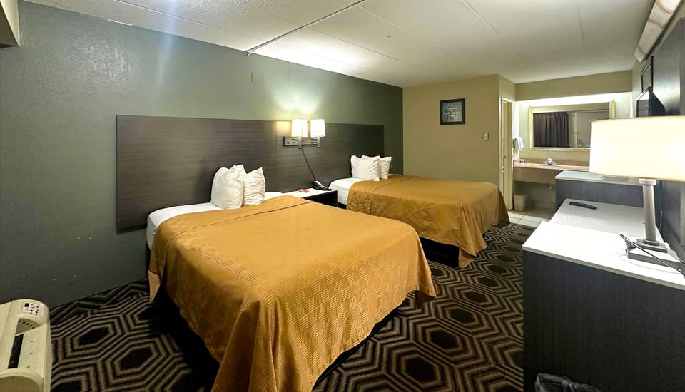 Standard Room, 2 Double Beds, Non Smoking | Desk, free WiFi, bed sheets