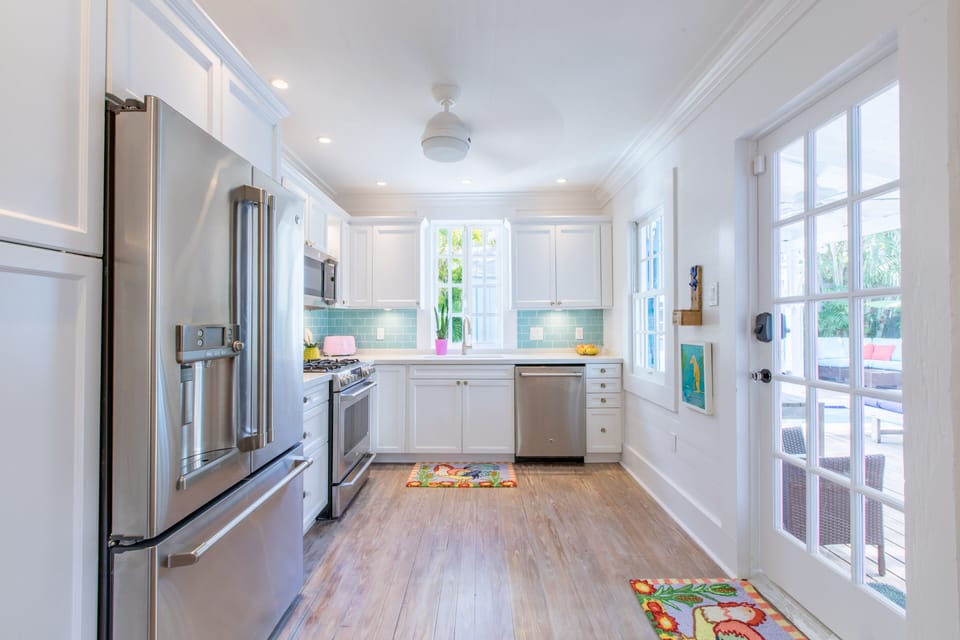 Kitchen is fully equipped with stainless steel applicances
