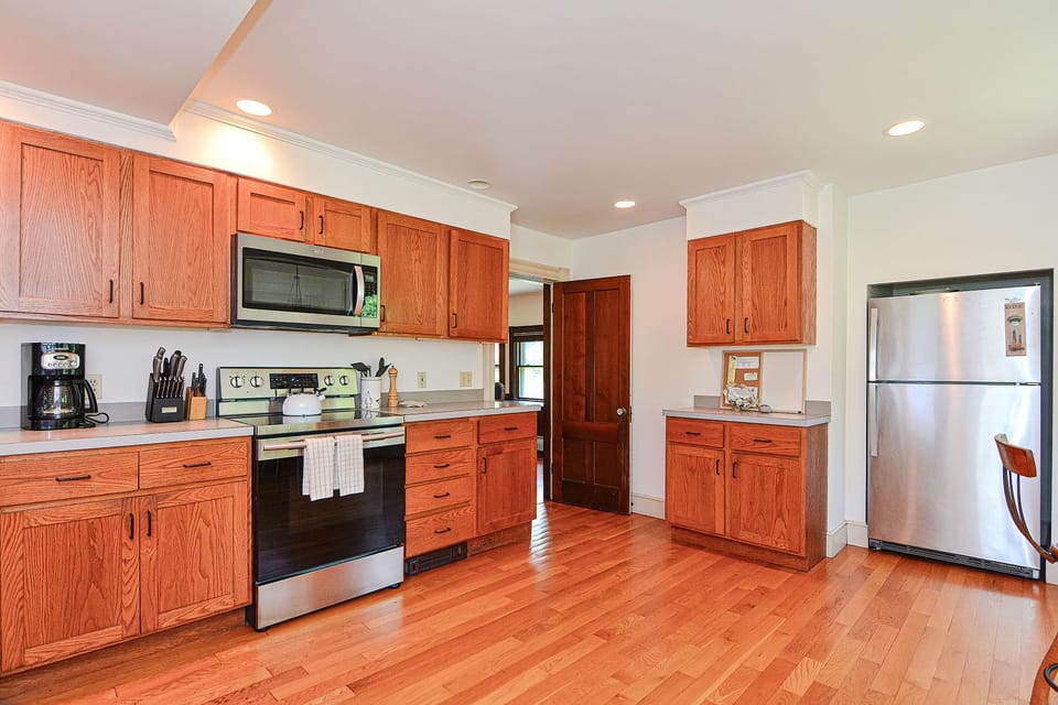 Kitchen is fully equipped.