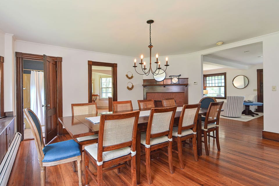 Dining room opens to the kitchen