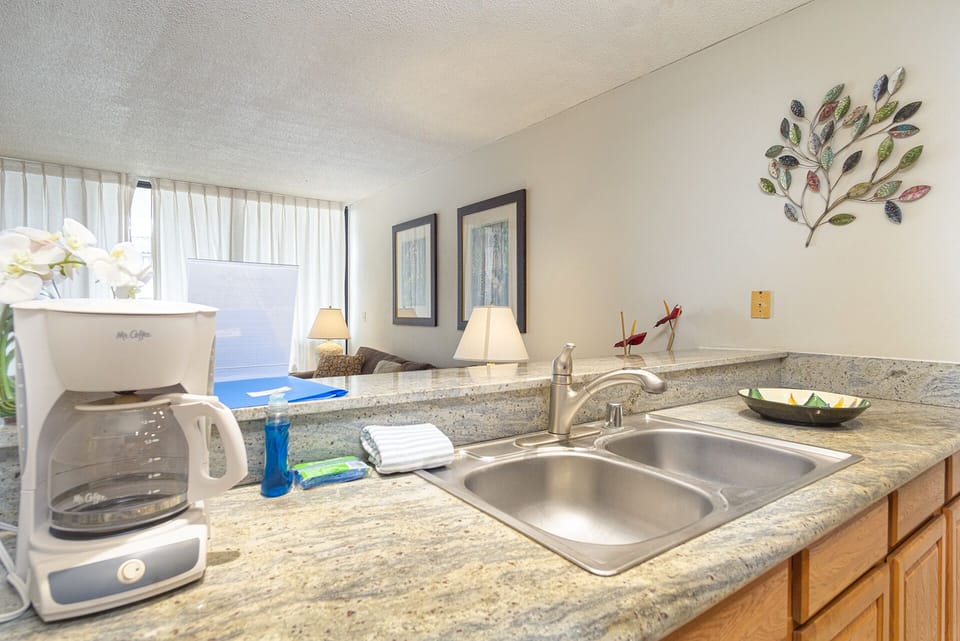 Prepare your favorite meals with modern appliances, cookware, and ample counter space.