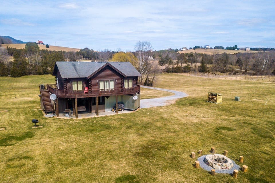 Acres of lawn on all sides of house