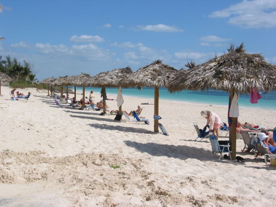 Beach with private huts