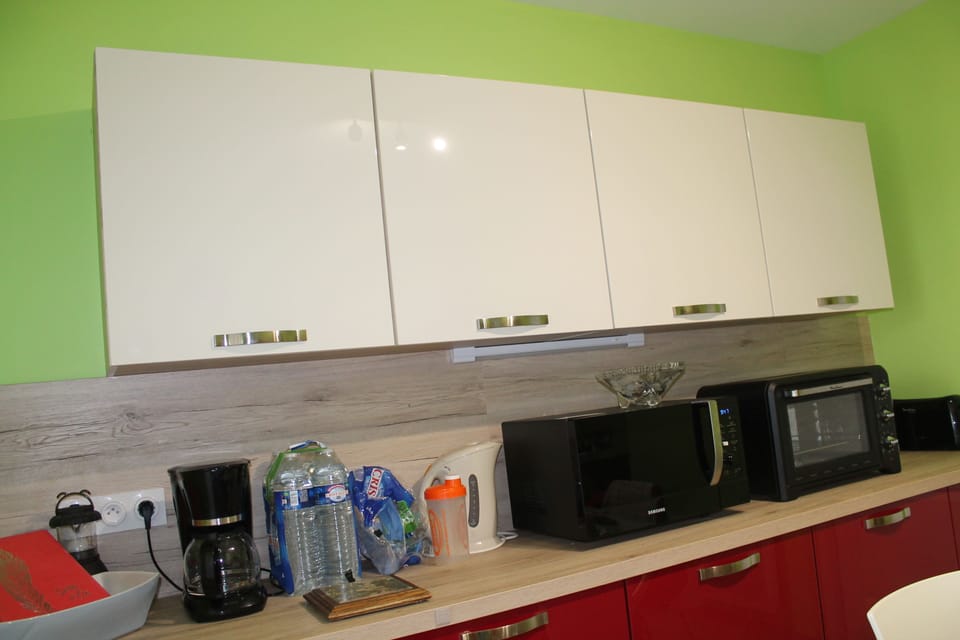 Double Room (L'entre deux mers) | Shared kitchen | Fridge, microwave, oven, stovetop