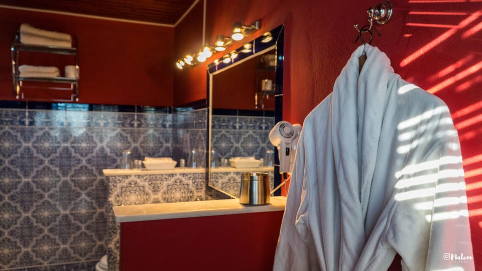 Shower, free toiletries, hair dryer, bidet