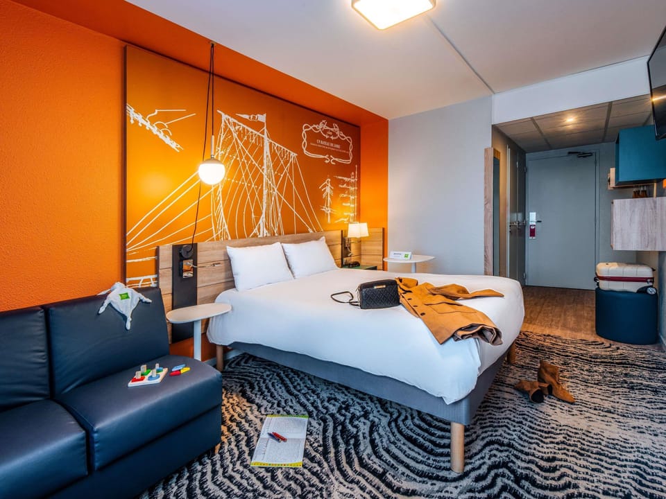 Desk, blackout drapes, soundproofing, iron/ironing board