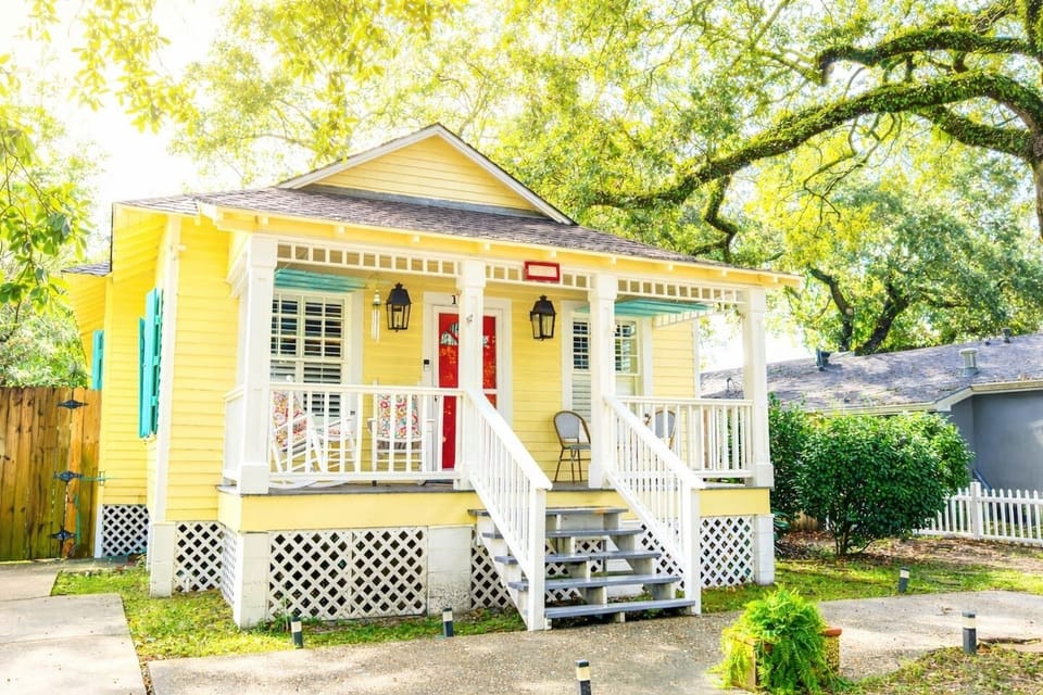 Coastal porch vibes just a short walk to the beach