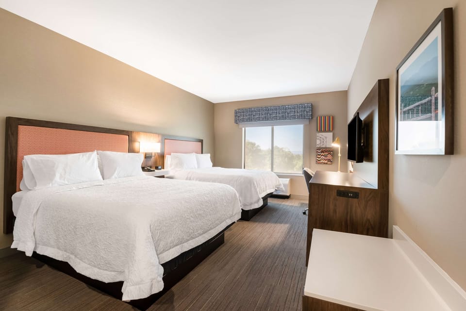 Room, 2 Queen Beds, Accessible (Hearing) | In-room safe, desk, blackout drapes, iron/ironing board