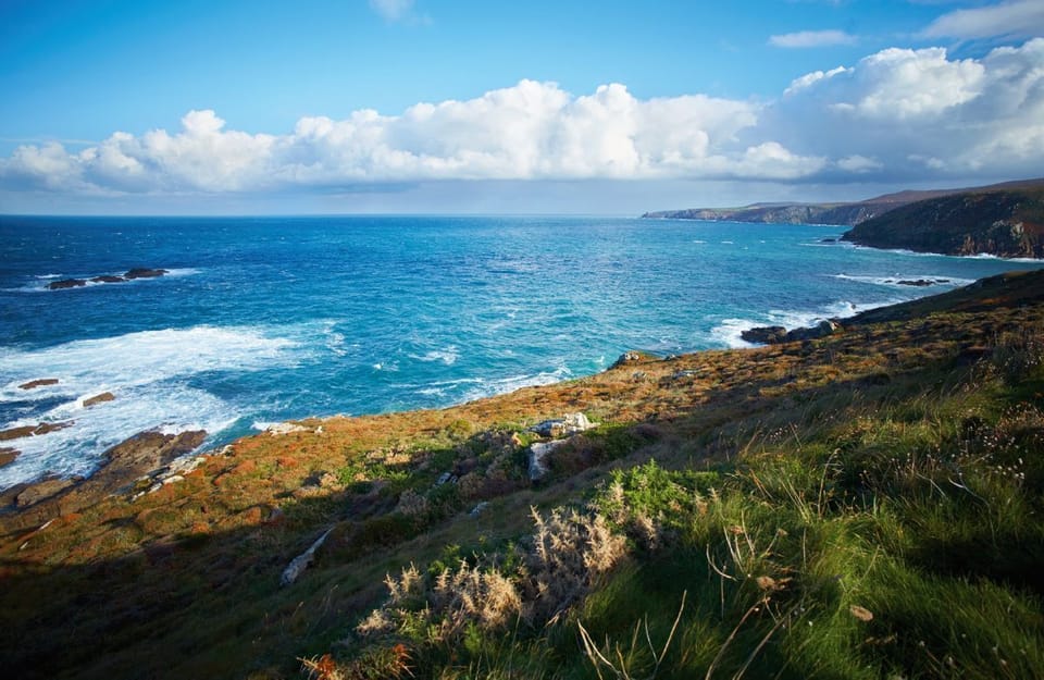 The South West Coast path passes round the headland, passing through part of Cornwall's oldest mining areas