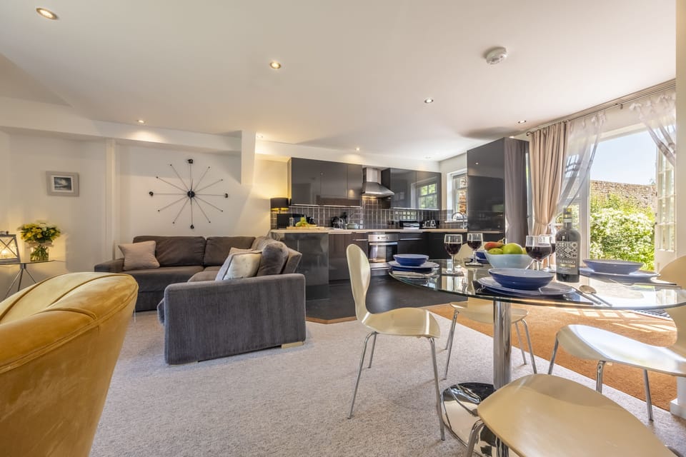 Apple Tree Cottage boasts an open-plan living space