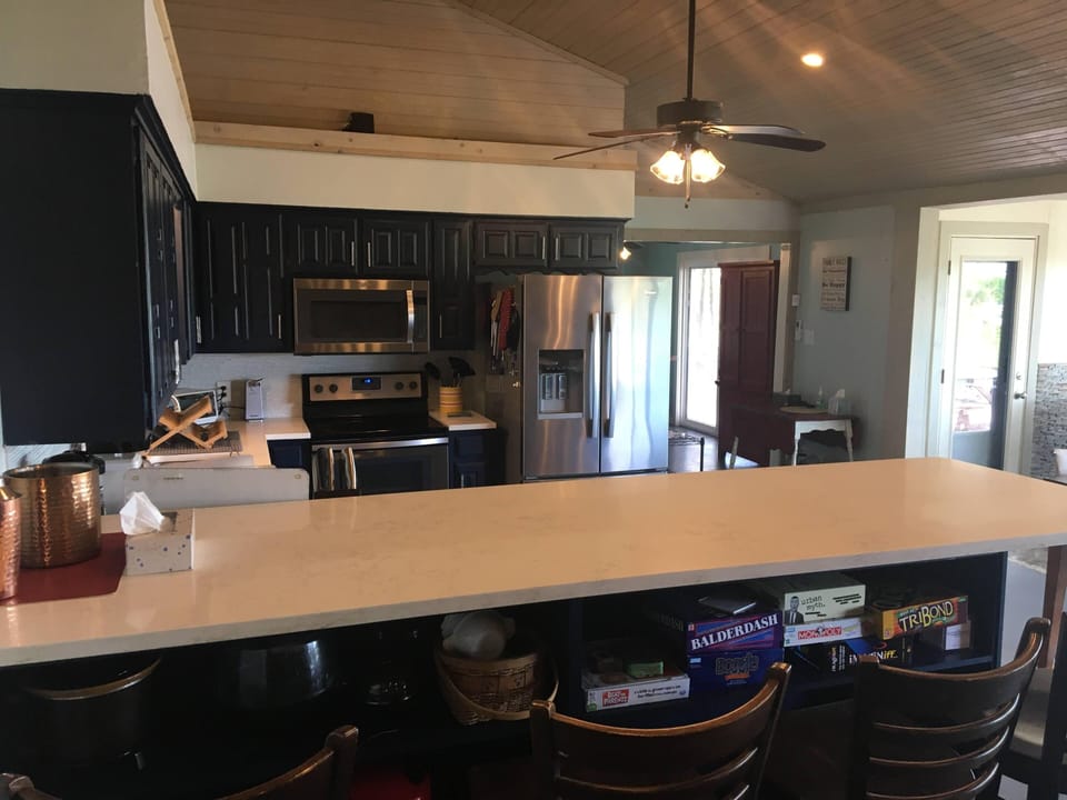 Counter seating, Plenty of board games! A place to make memories...
