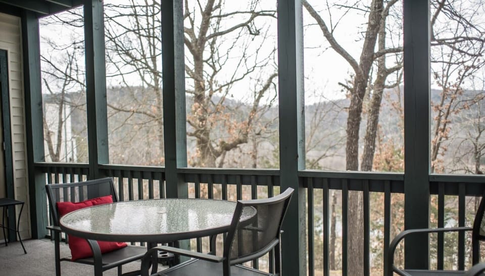 Covered Patio offers extra seats.