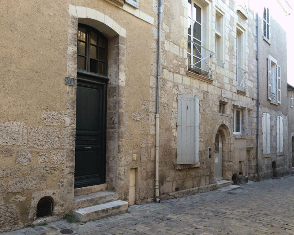 Front door in a cobbled street