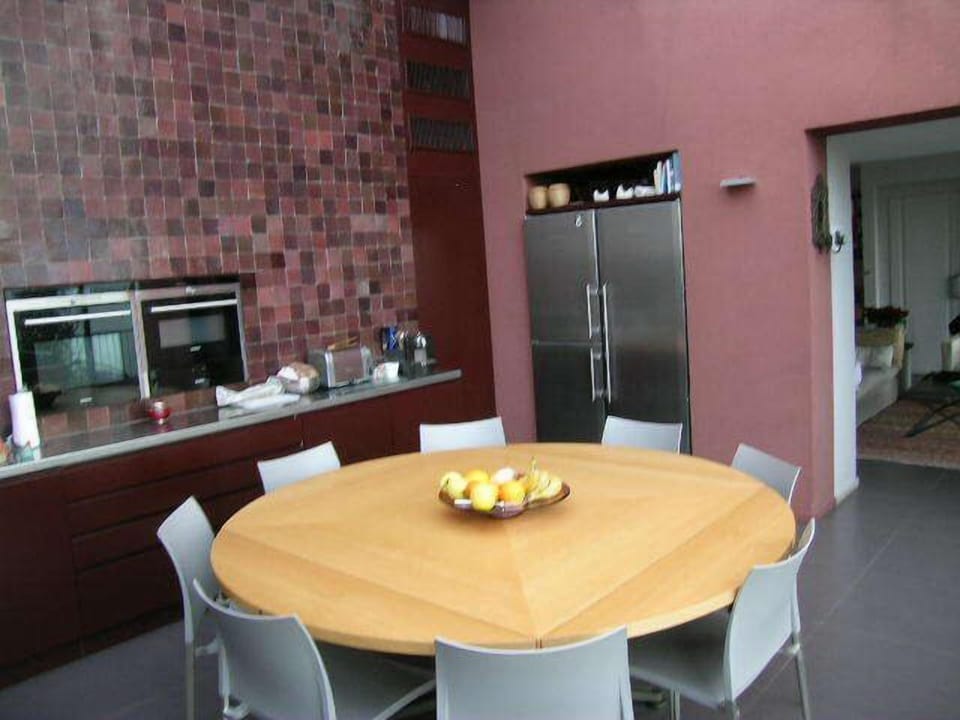 Kitchen/dining room with table for 10