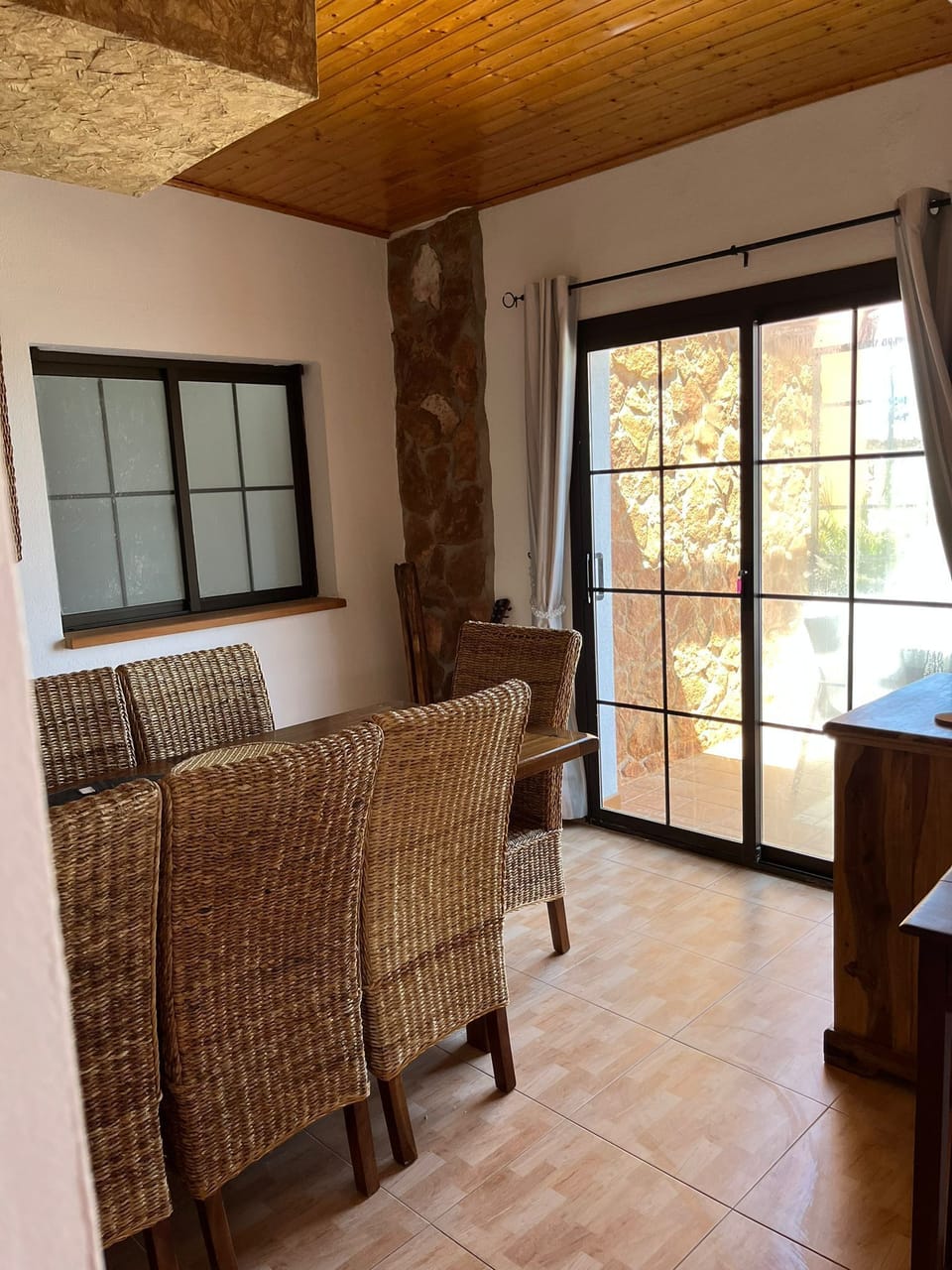 Dining room, doors to outside terrace