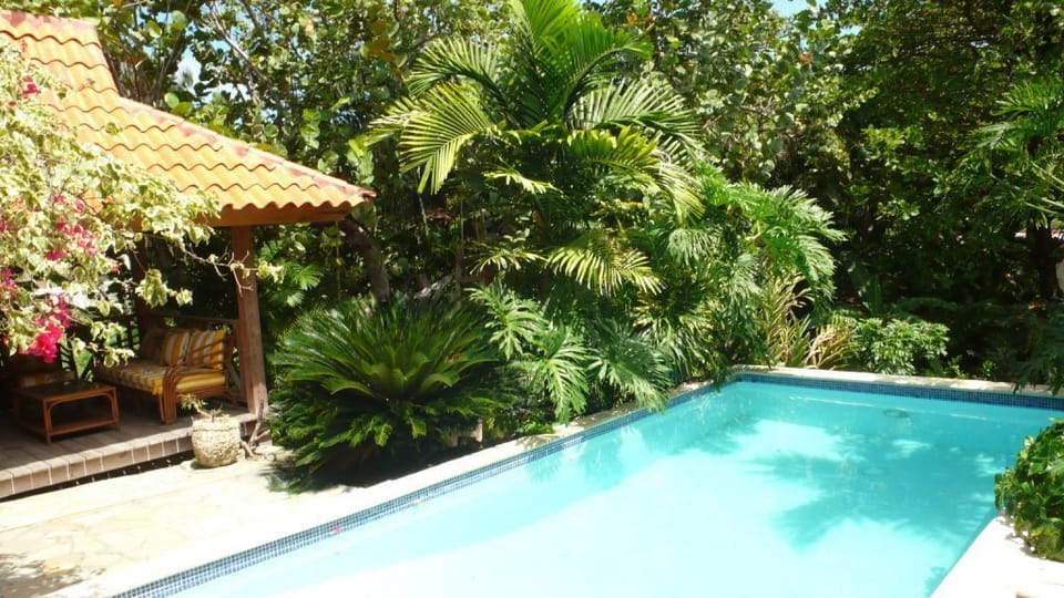 pool and gazebo.